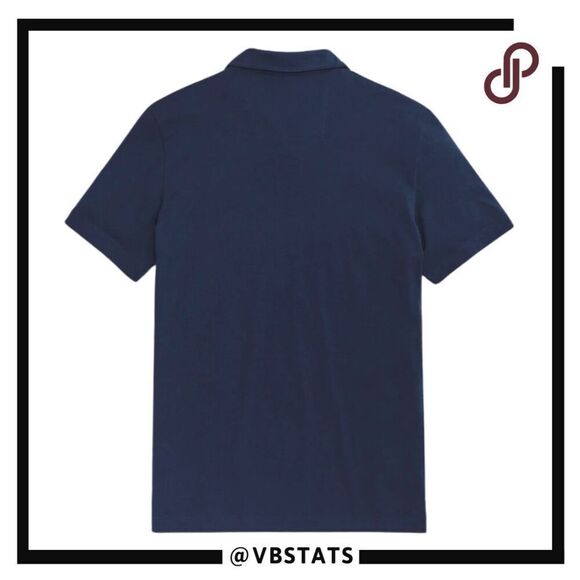 Mack Weldon Men's Short Sleeve Polo Shirt Total Eclipse Blue Size Small - Picture 2 of 7